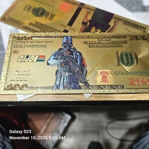 Gold Novelty Bill with Soldier Design